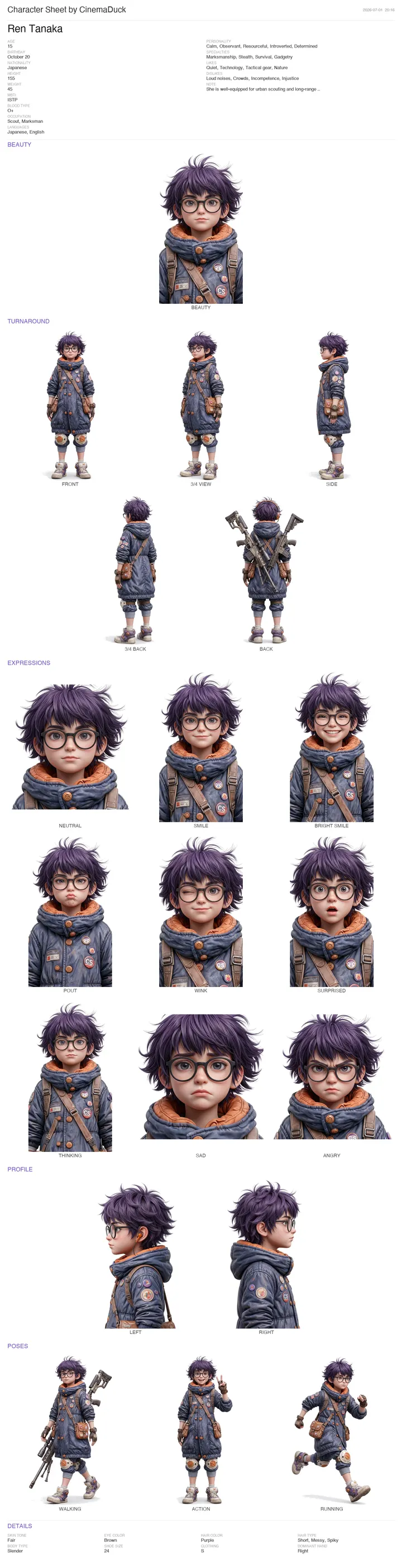 Character sheet sample
